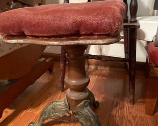 vintage organ stool