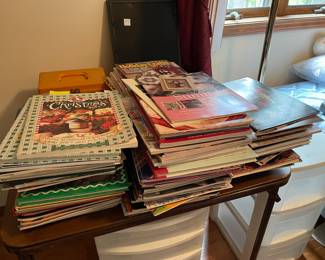 many instruction books on sewing painting & quilting