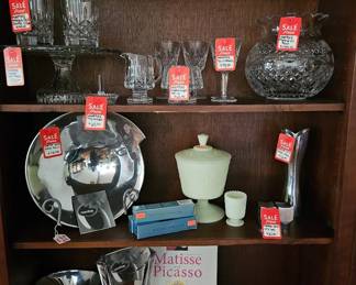 Waterford Double Tall Old Fashioned, Waterford Lismore Cake Platter, Waterford Martha Washington Bowl, more Waterford crystal, Nambe and collectibles