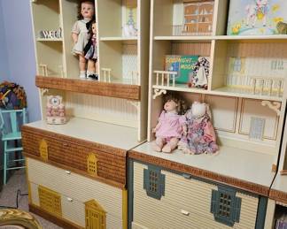 1970s Singer Dollhouse Shelving Furniture, Several available - Great condition!