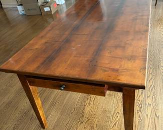 Mid 19th Century French Country Grand Dining Table with Storage