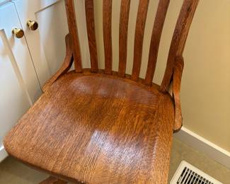 Oak Swivel Office Chair