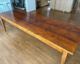 Mid 19th Century French Country Grand Dining Table with Storage