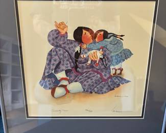 Framed & Matted Limited Edition Print "Quality Time" by Barbara Lavallee
