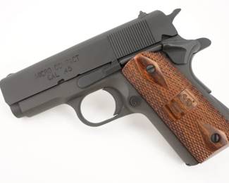 Make: Springfield
Model: Micro Compact
Caliber: .45 Auto
Action: Semi
Barrel: 3
Bore: Bright
Serial # 133568
Condition: Very Good
Importer: SI
From the cutting-edge Hellcat series to the ever-popular and minute 911 family, there's a Springfield micro compact ideal for your personal defense needs. Chambered in .45 ACP this compact carry 1911 features a 3.5in barrel and is sold with one magazine. The pistol is in excellent condition, showing normal signs of use and wear.