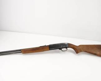 Make: Winchester
Model: 190
Caliber: .22 LR
Action: Semi
Barrel: 22
Bore: Shiny
Serial # B1580279
Condition: Good
The Winchester Model 190 semi-automatic .22 rimfire rifle was manufactured from 1967 to 1980. It was basically a variant of the Model 290. Chambered in .22 LR this rifle is in good condition, showing obvious signs of use and wear.