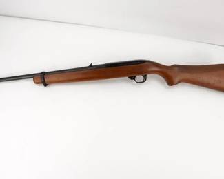 Make: Ruger
Model: 10/22 Carbine
Caliber: .22 LR
Action: Semi
Barrel: 18
Bore: Shiny
Serial # 118-82438
Condition: Very Good
The 10/22 utilizes a blowback semi-auto action and a 10-shot rotary magazine, both of which are legendary for reliability. The hammer-forged barrel locks into the receiver by a unique 2-screw V-block system that provides unsurpassed accuracy for mass-produced rimfire rifles. This rifle is in very good condition and comes with one mag. Signs of wear;