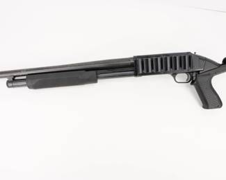 Make: Mossberg
Model: New Haven 500AT
Caliber: 12 GA
Action: Pump
Barrel: 18.5
Bore: Frosty
Serial # H483475
Condition: Good
When it comes to pump-action shotguns, Mossberg and the 500 Series set the standard. Its short cycling time lets you identify and point to a new target quickly and efficiently. This 12GA shotgun is in good condition with signs wear.