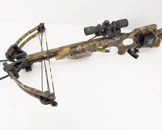 Make: TenPoint
Model: Titan Extreme
Caliber: Crossbow
The Titan Xtreme will reach speeds up to 333 feet per second with Ten Point's Pro Lite arrow. These speeds are reached with just 180 pounds of draw and a 12.5 inch power stroke.