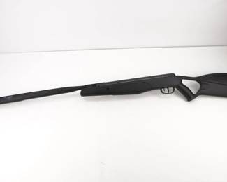 Make: Crossman
Model: F4
Caliber: 0.177
Serial # N20X22508
Condition: Good
The new Crosman F4 break barrel .177 cal rifle is powered by Nitro Piston Technology (Gas) that shoots up to 1200 fps with alloy ammo and is ready for your next excursion. It is built with synthetic, black, all-weather material, making it a practical choice for the avid outdoorsman. This air rifle boasts a smoother cocking effort and offers reduced recoil and 70% less noise with the Quiet Fire Baffled Barrel Technology.