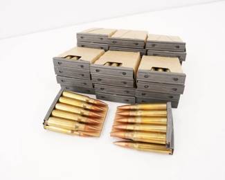 Make: Misc Clipped Ammo
Model: 150 Rounds
Caliber: 7.62x51
Condition: Very Good
150 Rounds of clipped 7.62 X 51mm ammo. Appears to be new manufacture ammo.