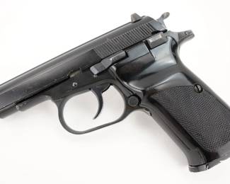 Make: CZ
Model: 82
Caliber: 9mmx19
Action: Semi
Barrel: 4
Bore: Shiny
Serial # 23861
Condition: Very Good
Importer: IGI
The CZ 82, or Pistole vz. 82 if you want to run with the original nomenclature, is an all-metal handgun that served the now-defunct Czechoslovakian military in the last decade of the Cold War. With the collapse of the Soviet Union, it quickly found its way into the states, where it became a fairly popular concealed carry option on the American surplus market. This pistol is in very good condition, and includes one magazine.