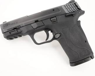 Make: Smith & Wesson
Model: M&P 9 Sheild EZ
Caliber: 9mm
Action: Semi
Barrel: 3.5
Bore: Shiny
Serial # NHS8579
Condition: Very Good
The Smith & Wesson M&P Shield EZ Mod 2 is a purpose-built semi-auto pistol that's easy to operate by most anyone. single-stack 8-round magazine utilizes a load-assist button to ease tension on the loader's thumb. This model M&P Shield EZ semi-automatic pistol features a thumb safety. This pistol is in very good condition showing normal signs of use and wear.