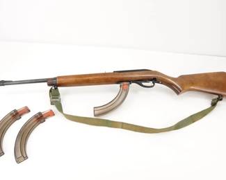 Make: Marlin
Model: Glenfield Model 70
Caliber: .22 LR
Action: Semi
Barrel: 18
Bore: Bright
Serial # NSN
Condition: Excellent
The Glenfield Model 70, manufactured by Marlin Firearms, is a semi-automatic rifle that has earned a reputation for being reliable and affordable. This rifle is chambered for the.22 Long Rifle cartridge, making it ideal for small game hunting, target shooting, and plinking. This rifle comes with 3 extended mags and has an 18in barrel. This firearm is in excellent condition.