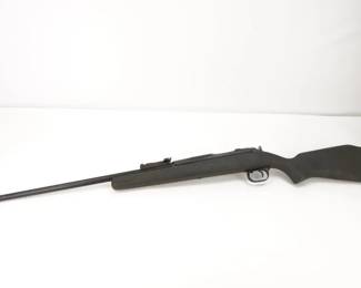 Make: NVM
Model: 1938
Caliber: 8mm
Action: Bolt
Barrel: 25
Bore: Shiny
Serial # LB2547
Condition: Very Good
Chambered in 8mm Mauser, this sporterized bolt action rifle features a synthetic stock and 25in barrel. The rifle is in very good condition showing normal signs of use and wear.