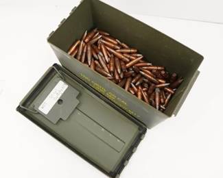 Make: Misc Reloading Equipment
Model: Bullets
Caliber: .50 BMG
Condition: Very Good
Ammo can full of misc. 50 BMG bullets.