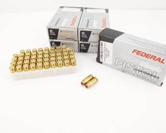 Make: Federal
Model: 250 Rounds Classic
Caliber: 45 Auto
Condition: New
5 Boxes of (50) rounds of Federal Classic 185 GR HI-SHOK JHP 45 auto ammo.