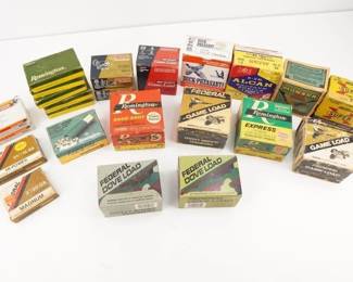 Make: MIsc Vintage Shotgun
Model: Ammo & Boxes
Caliber: 12 GA
Condition: Good
23 total boxes of misc. Vintage shotgun ammo.. Brands and fullness of boxes vary though most appear to be full of ammo. Ammo not guaranteed.
