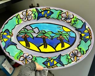 2000 Frank Russell Company Hand Painted Platter