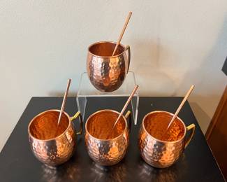 Set of 4 Copper Moscow Mule Mugs