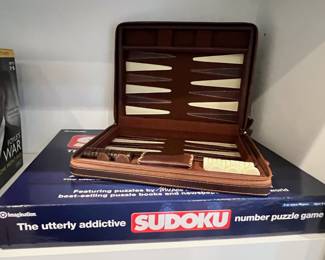 Backgammon Set, Sudoku Number Puzzle Game