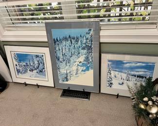 Linda Roberts Limited Edition Skiing Prints
