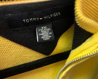 Tommy Hilfiger Yellow Half Zip Sweater - Size XXL