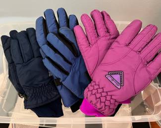 Assortment of Ski Gloves, Eddie Bauer Pink Ski Gloves