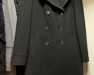 Anne Klein Black Wool Coat - Size Large
