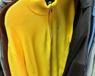 Tommy Hilfiger Yellow Half Zip Sweater - Size XXL