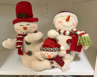 Snowman Family Plush Decoration