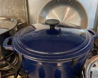 Martha Stewart Navy Enameled Cast Iron Dutch Oven