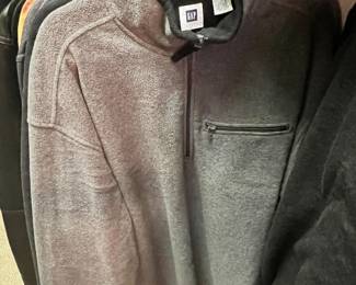 GAP Grey Fleece Half Zip Sweater