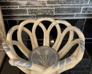 Blue/Grey Pottery Lattice Bowl