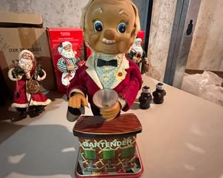 Cool old tin bartender 