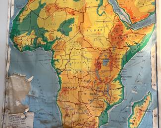 Vintage Africa 1963 Map