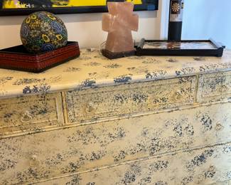 Vintage sponge painted dresser