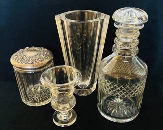 Vintage Sterling Tobacco, Orrefors, Steuben, & Vintage Decanter