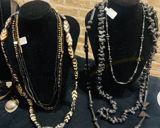 Lots of jewelry collected from travels