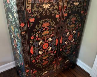 Vintage Asian 2 Door Cabinet