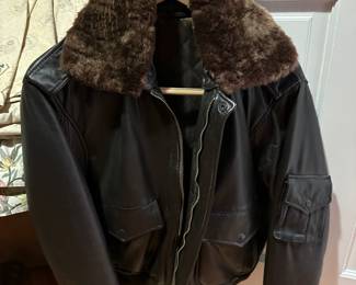 Leather Bomber Jacket