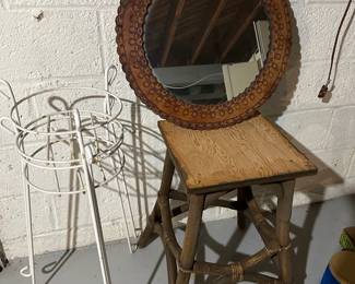 Mirror w/ Leather Frame