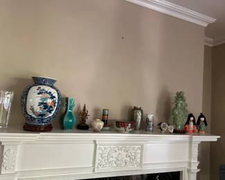 Oriental Vase, Pottery, Chinese Jade Urn w/ Lid, Dolls