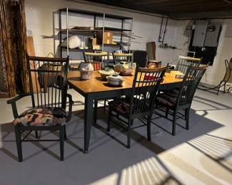Country Style Dining Table w/ 6 Chairs 