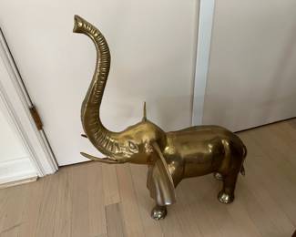 Mid Century Brass Elephant