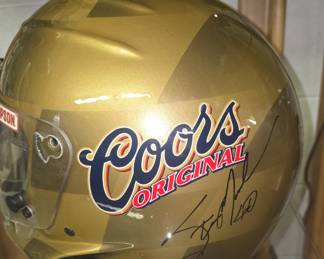 Autograph is authentic , helmet purchased from a local driver/ Sterling Marlin