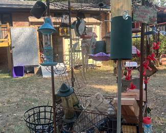 Bird feeders and houses 