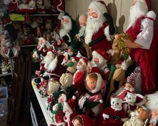 Largest selection of Christmas Annalee dolls (xl,l,m,s,can) you'll ever come across