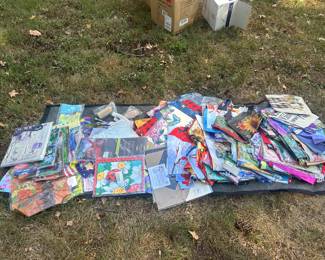 100 plus decorative flags, banners, etc