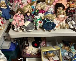 The biggest selection of assorted dolls you will ever come across. Excellent condition